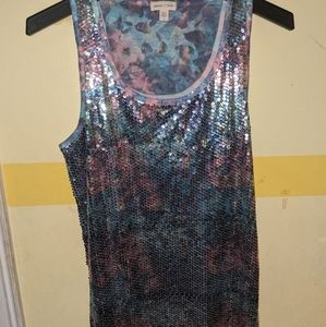 Sequined tank top